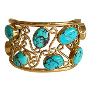Charles Albert Hand Crafted Alchemia Turquoise Cuff